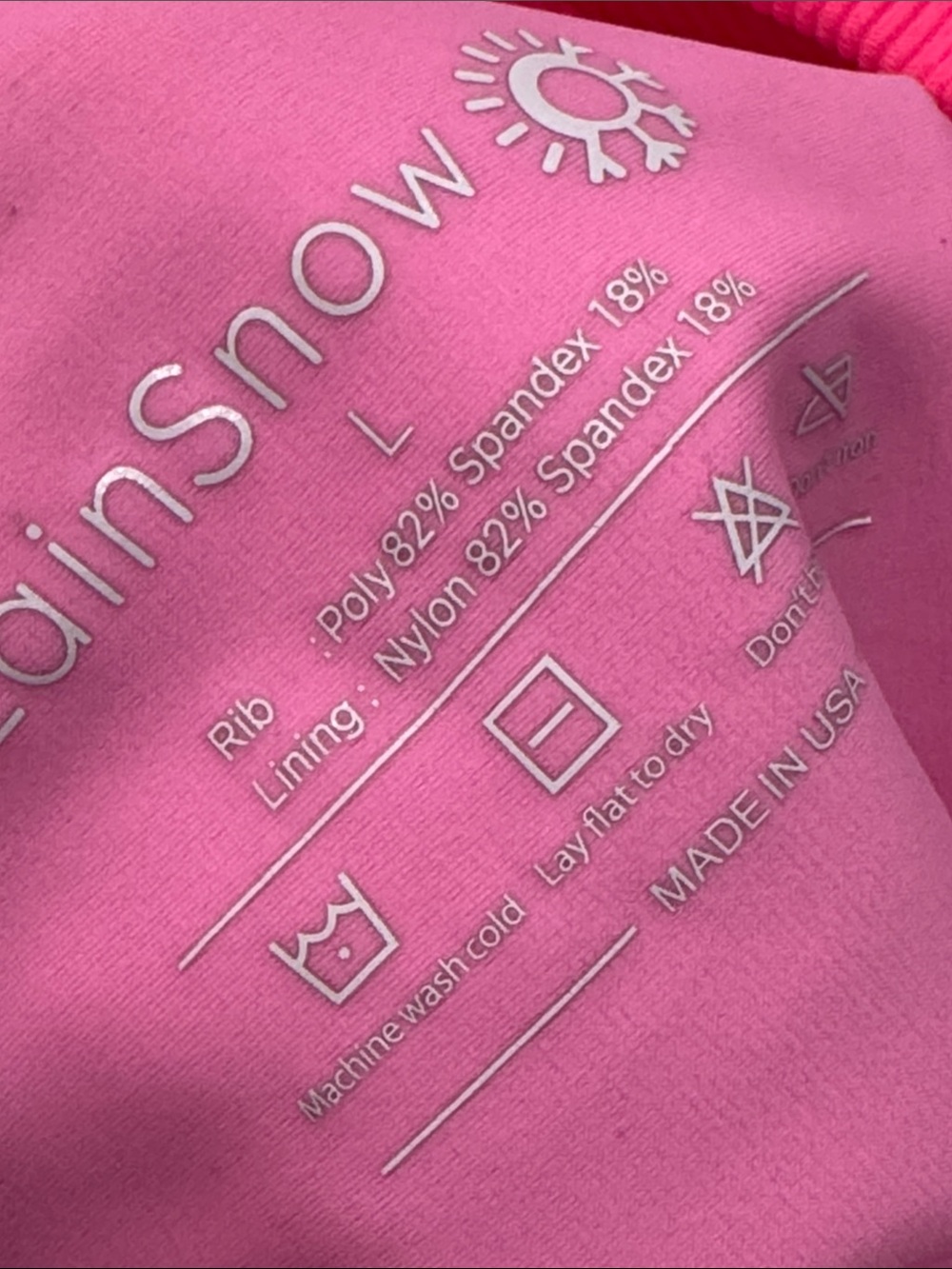 LainSnow Pink Ombre Ribbed Two-Piece Bikini - Picture 2 of 6